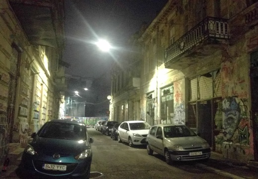 Rue abandonnée du centre historique de Bucarest